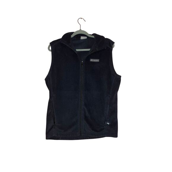 Columbia black fleece comfy zip up vest size small - Picture 1 of 5